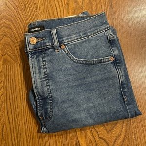 Express Jeans, Skinny High Rise in Medium Wash